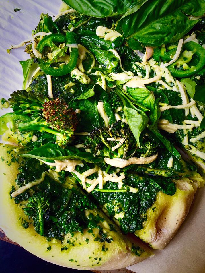 Vegan Pesto Pizza Verde Whisk &amp; Shout